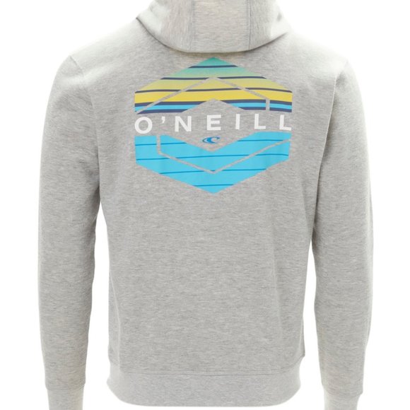 NWT O'Neill Heather Gray Logo Men's Stryper Pullover Hoodie - Picture 3 of 3